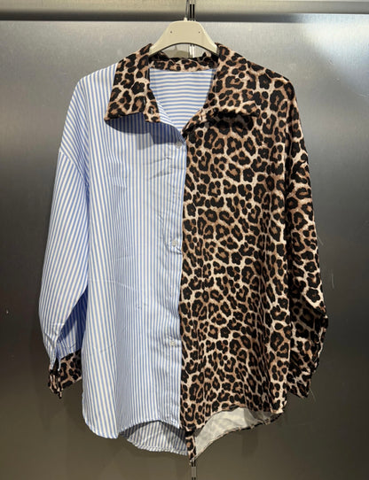 chemise rayure leopard dos coupé